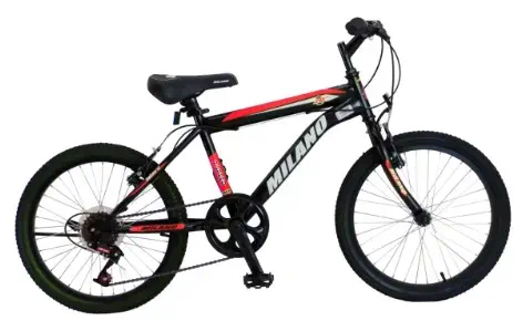 BICICLETA MILANO ACTION ARO 20 18 VEL. ROJO