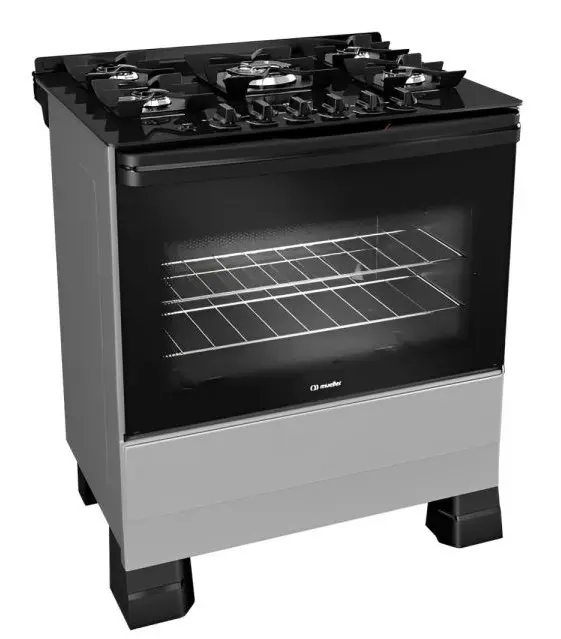 COCINA MUELLER PIACERE VETRO 5 HORNALLAS TITANIO