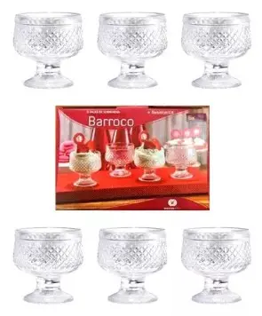 0521 CJT TAZAS P/POSTRE BARROCO CJA 