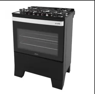 COCINA MUELLER PIACERE VETRO 5 HORNALLAS NEGRO