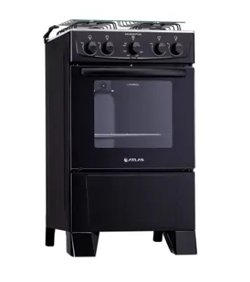 COCINA ATLAS 4 HORNALLAS COLISEUM PLUS NEGRO