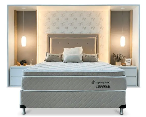 SOMIER SUPER SPUMA IMPERIAL 1,60 X 2 X 0,25M GRIS