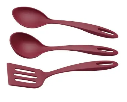 T250999 JUEGO CUCHARA NYLON ROJO TRAMONTINA 3 PZ
