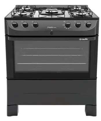 COCINA MUELLER FRATELLO VETRO 5 HORNALLAS NEGRO