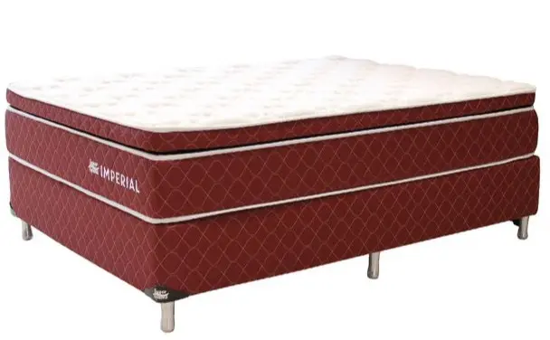 SOMIER SUPER SPUMA IMPERIAL BONNEL 2 X 2 M. BORDO