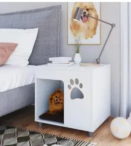 MESITA PET BL PARA PERRO C/ ALFOMBRA