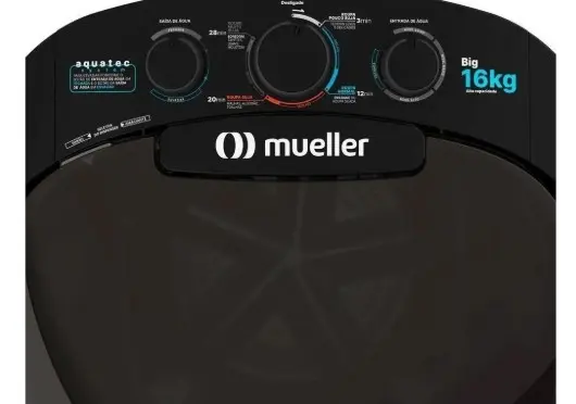 LAVARROPA MUELLER BIG AQUATEC 16 KG NEGRO 